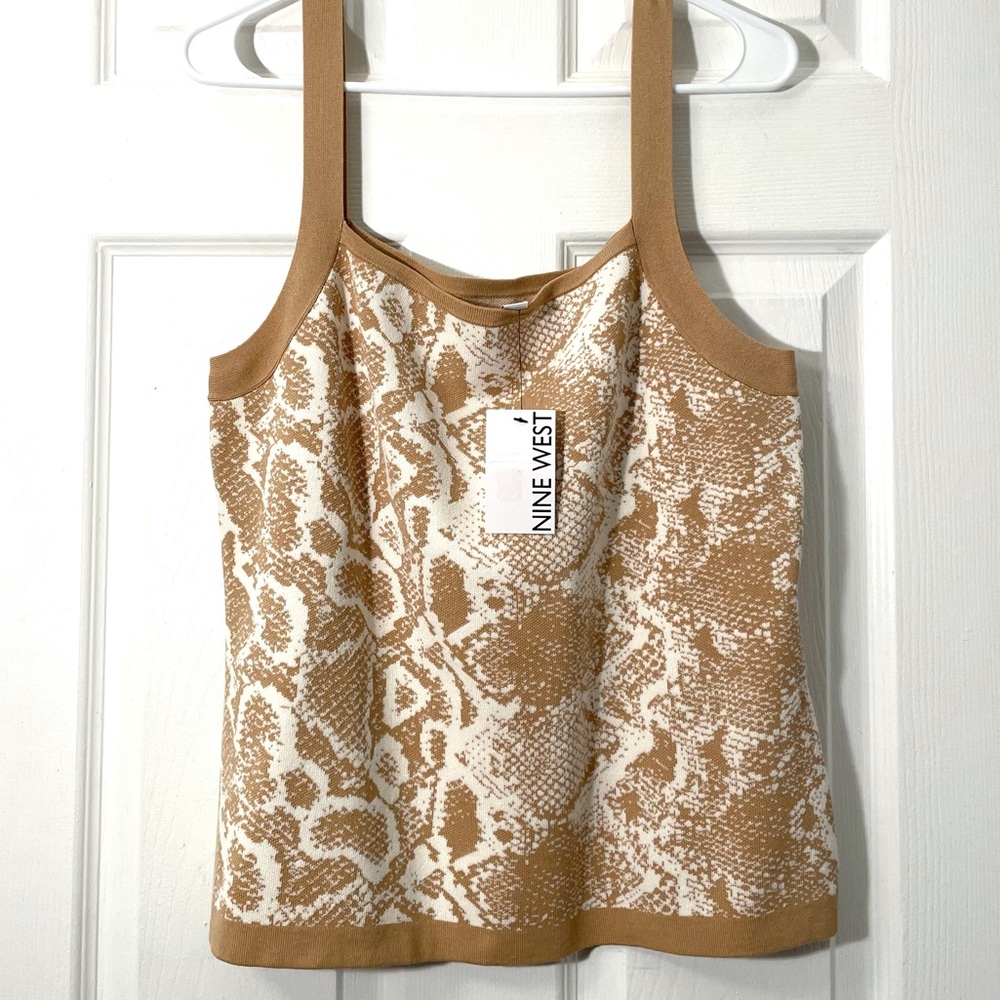 NINE WEST Snake Print Tank Top